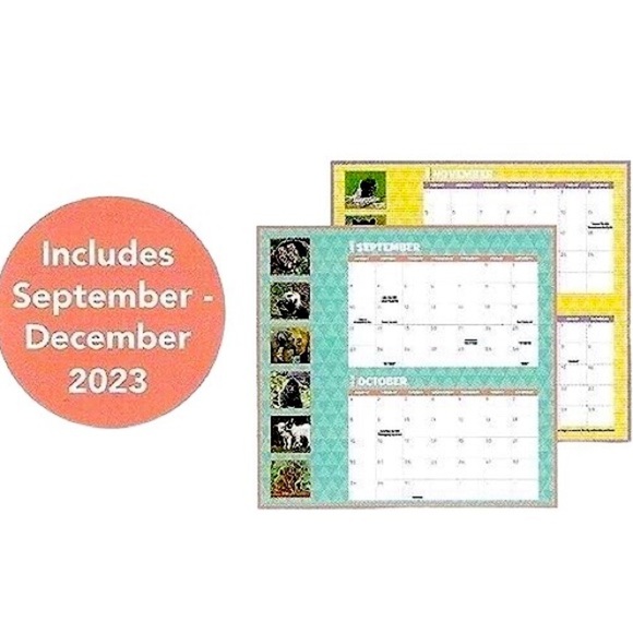 Calendar 2024 Baby Animals Full Size 16 Months Full Size Wall Calendar 12x22 in - Picture 4 of 10
